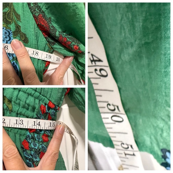 Anthropologie THML Green Floral Tamara Midi Dress - Picture 16 of 16